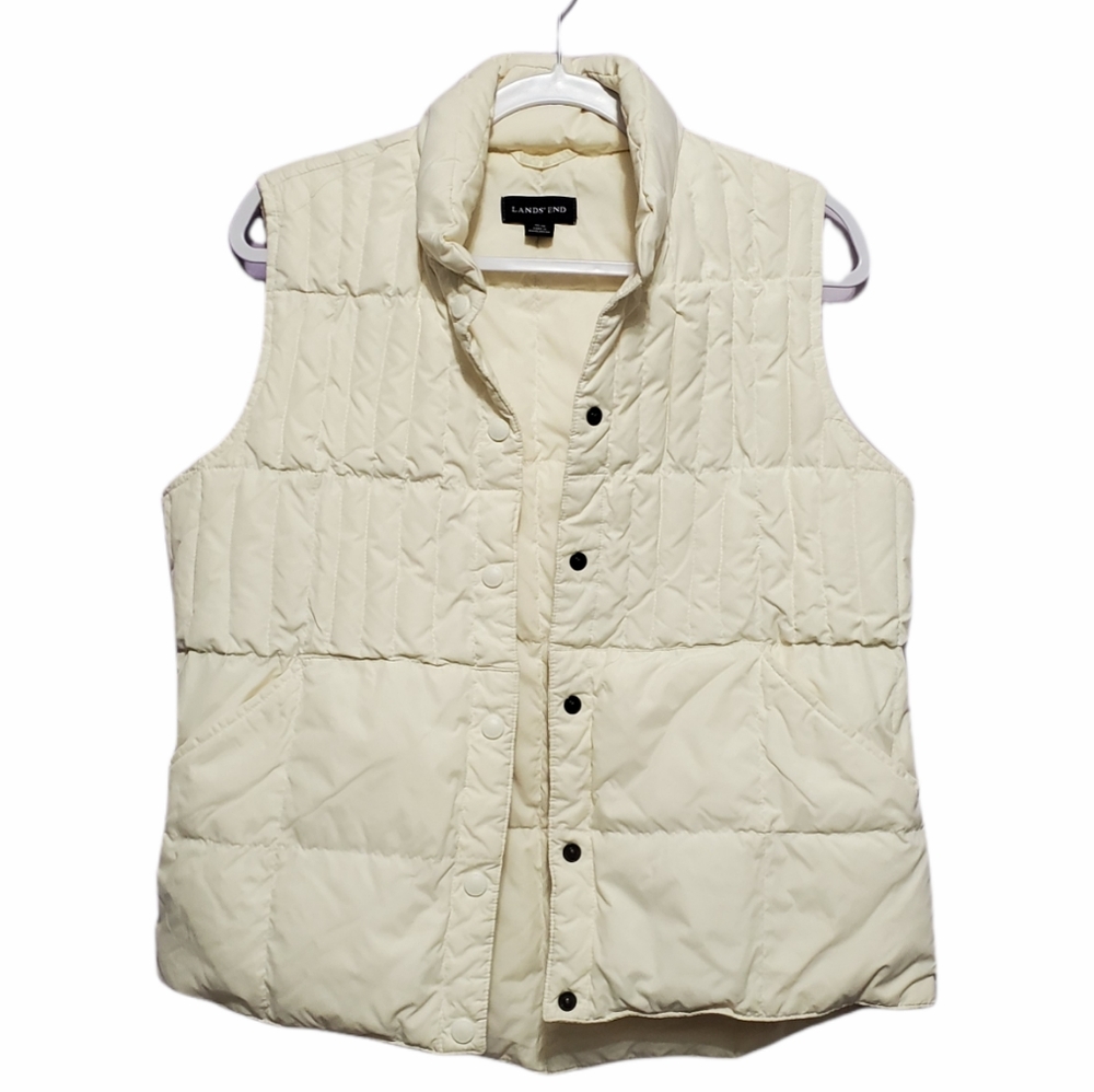 Lands' end off white Vest Medium